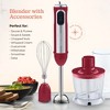 Peach Street Electric Immersion Blender Handheld, 500W Turbo Mode, Hand Kitchen Blender Stick for Soup, Smoothie, Puree, Baby Food, Stainless Steel - 2 of 4