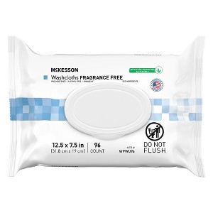 McKesson Personal Cleansing Wipe Unscented Soft Pack, Alcohol & Paraben-Free, Snap Lid, 96 Wipes per Pack - 1 of 4