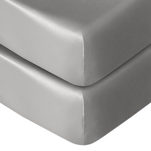 Silk Satin Fitted Crib Sheet, Super Soft Toddler Fitted Sheets for Standard Crib and Toddler Mattresses, 28x52 Inches - NTBAY - 1 of 4