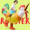 Joyfy Inflatable Rooster Riding Halloween Costume for Adults – Giant Chicken Blow-Up Halloween Suit, Funny Animal Outfit for Adults, Cosplay - 2 of 4