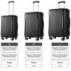 BEAFUP Set of 3 Luggage, Expandable Hard shell ABS Suitcases with Double Spinner, Travel luggage Set with TSA Lock (20/24/28inch) - 3 of 4