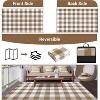 Outdoor Rug Large Waterproof UV Resistant Plastic Straw Reversible Rug, Modern Checkered Rugs Camping Carpet for RV Beach Backyard - 2 of 4