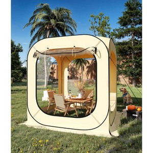 COZONY 6x6 FT All Weather Pop Up Tent, 2-3 Person Instant Shelter for Camping, Patio, Backyard, Beige - 1 of 4