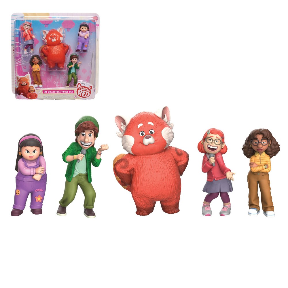 Disney and Pixar Turning Red 5-Piece BFF Collectible Figure Set 3-Inches High  Officially Licensed Kids Toys for Ages 3 Up  Gifts and Presents