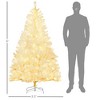 TopComfy Christmas Tree Stand 6FT Prelit Artificial Tree with Auto Open Design for Holiday Decor, White, 43.3"*43.3"*70.8" - 3 of 4