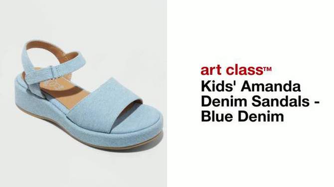 Kids' Amanda Denim Sandals - art class™ Blue Denim, 2 of 13, play video