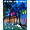 Aoibox Remote Control RGB Ceiling Fan with Light, Dimmable 3-Color, Smart Timer, E26 Base for Bedroom, Living Room, Kitchen - 3 of 4