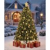 6FT Christmas Tree with 250 Warm White LEDs, 1000 PVC & Hard Needle Tips, Hinged Branches, and Sturdy Metal Stand for Realistic Holiday Decor - 3 of 4