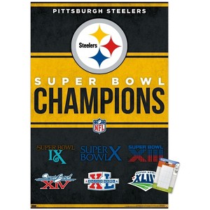 Trends International NFL Pittsburgh Steelers - Champions 23 Unframed Wall Poster Prints - 1 of 4
