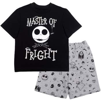 Disney Nightmare Before Christmas Jack Skellington T-Shirt Shorts Black/Gray 