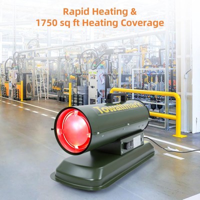 Garvee 80,000 BTU Forced Air Diesel Heater ,with Thermostat Temperature Control, Portable for Outside, Jobsite, Garage and Construction Sites