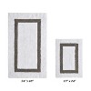 Hotel 2 PC Bath Rug 100% Premium Cotton Tufted Weave Two Tone Reversible Bathroom Rug, Super Soft Absorbent, Machine Washable Bath Mat - 2 of 4