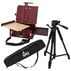 SoHo Urban Artist Pochade Box & Creative Mark Apex Camera Tripod – Portable Adjustable Paint Easel and Storage Organizer for Plein Air Artists & - 1 of 4