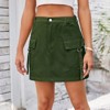 Clearlove Women's Denim Short Skirt for Spring Summer Jeans Dress Washed Fabric with Elastic Waistband for Comfortable Fit Stylish Casual - 3 of 4
