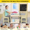 Kids Art Table Set,Toddler Drawing Table with Double-Sided Blackboard & Whiteboard,Wood Activity Desk with Large Storag - 2 of 4
