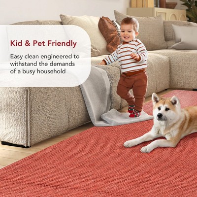 Handcrafted Terracotta Braided Jute 52"x24" Rectangular Rug