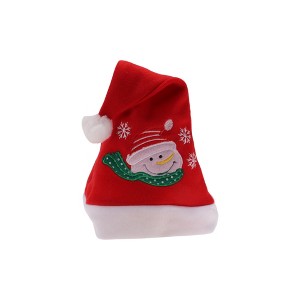 Unique Bargains Christmas Hat Polyester Red 10.24"x15.35" 1 Pc - 1 of 4