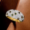 Ross-Simons 1.05 ct. t.w. White and Black Diamond Ring With Emeralds in 18kt Gold Over Sterling - 4 of 4