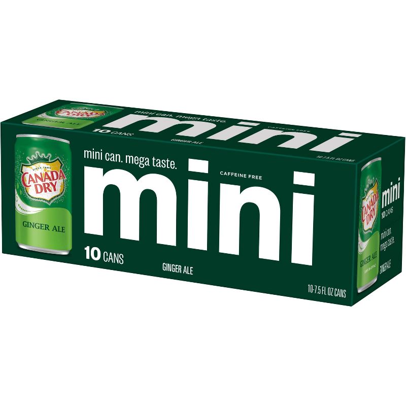 Canada Dry Ginger Ale Soda - 10pk/7.5 fl oz Mini Cans, 5 of 9