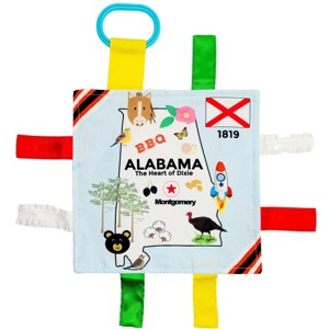 Baby Jack The Learning Lovey Alabama State Baby Tag Crinkle Square Toy That Teaches Facts 8" x 8" - 1 of 4