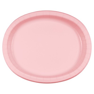 Classic Pink 10" x 12" Oval Platters - 8ct