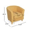Modern Armchair Club Chairs Upholstered Club Chair Single Sofa Chair For Living Room,yellow-CENGHU - 4 of 4