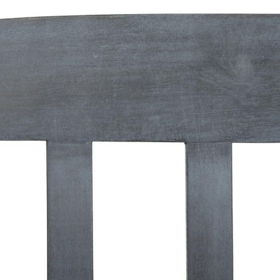 Transitional Ash Grey Acacia Wood 2-Seat Outdoor Bench