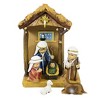 Roman 7.25 In Stable W/Children Nativity Set 11 Mary Joseph Jesus Kings Nativity Scene Figurine Sets - 4 of 4
