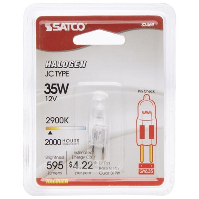 Satco - Specialty - Halogen Bulb - 595 lm - Warm White - 35 W - T4 - 1 Pack - Case of 12