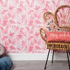 Tropical Leaves Peel & Stick Wallpaper Pink - Opalhouse™: Removable Vinyl, Botanical Leaf Pattern, Self-Adhesive, 27.5 Sq Ft Coverage - 2 of 4