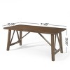 71" Wood Dining Table,Farmhouse Dining Table With Rubberwood Frame And Wood-Like Top,Kitchen Wood Dining Table-Cuddlewood - image 4 of 4