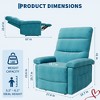Manual Recliner Chair for Adults Manual Recliner with Side Pocket Adjustable Fabric Single Sofa with Ergonomic Back Support - 2 of 4