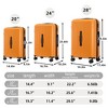 Gulches 3-Piece Luggage Set: 20"/24"/28" Black & Orange ABS Spinner Suitcases with TSA Lock - 2 of 4