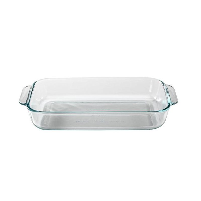 Pyrex Clear Basics 2 Quart Glass Oblong Baking Dish Rectangular, 1 of 7