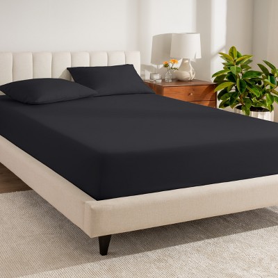 260 Thread Count Organic Cotton Percale Fitted Sheet by Bare Home