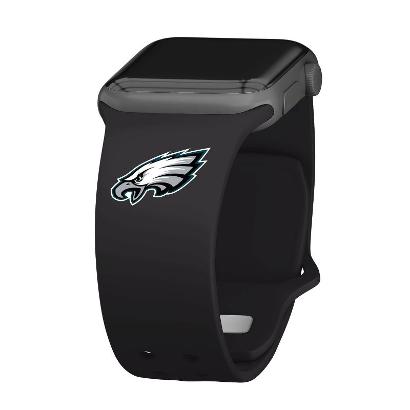 NFL Philadelphia Eagles Apple Watch Compatible Silicone Band - Black, 1 of 4