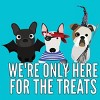 Girl's Design By Humans Dog Halloween - We're Only Here For The Treats By PedigreePrints T-Shirt - 2 of 3