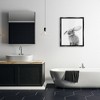 Stupell Industries Bunny Bathroom Splash Black Framed Floater Canvas Wall Art - 2 of 4