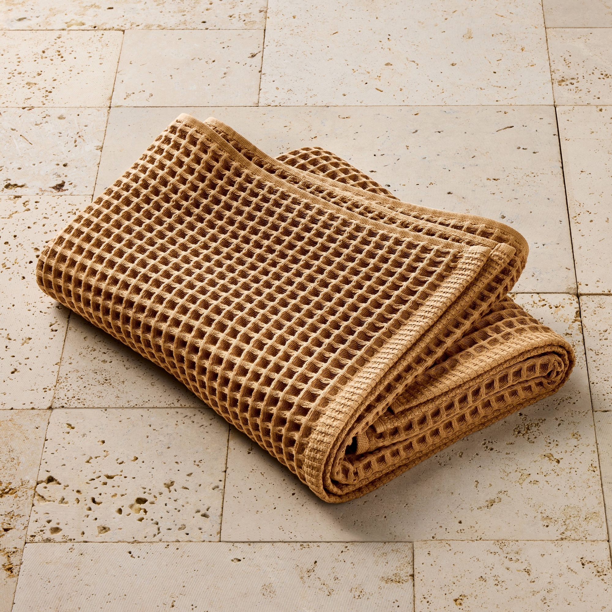 Waffle Bath Towel Warm Brown - Casaluna™