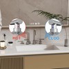 8 Inch Widespread Bathroom Faucet with Pop-Up Drain,3-Hole Bathroom Sink Faucet,High-Arc Design 360°Swivel Spout,Solid Construction，for Bathroom - 3 of 4