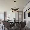PAKOKULA 3-lights Black Modern Design Glam Tiered Sparkling Crystals Chandelier for Bedroom Dining Room Foyer Kitchen Island, Easy Installation - 4 of 4