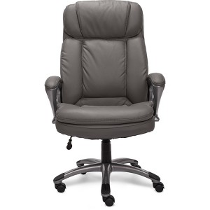 Big and Tall Executive Office Chair Opportunity Gray - Serta