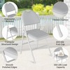 Folding Table & Chair Dining Set of 5 with Padded Tabletop for Hosting, Game Night, or Holiday Celebrations - 4 of 4