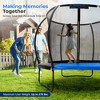 SereneLife 8ft Pumpkin Recreational Trampoline with Inner Enclosure - Black - 4 of 4
