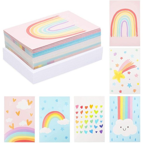 Paper Junkie 48 Pack Rainbow Greeting Cards With Envelopes Colorful Notecards For Kids 4 X 6 In Target