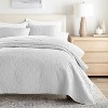 Stripes Floral and Diamonds Quilted Coverlet Set With Shams - Becky Cameron - 2 of 4