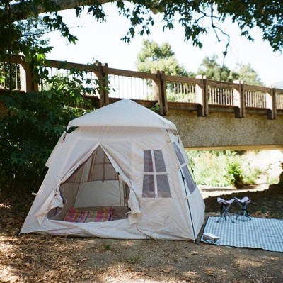 Gymax 4 Person Camping Tent w/Rainfly Mesh Windows 2 Doors
