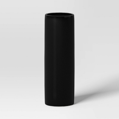 Ceramic Cylinder Decorative Vase Black - Room Essentials™