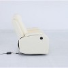 DOMETOUR White Breathing Leather Living Room Recliner Chair - 4 of 4
