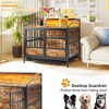 Racxily Multi-function Furniture Style Dog Crates with Storage, Dogs Crate Furniture Large Wooden Dog Kennel w/ Double Doors - 3 of 4